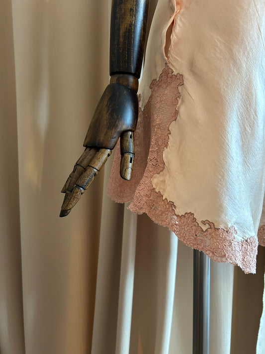 Peach Silk Tap Shorts