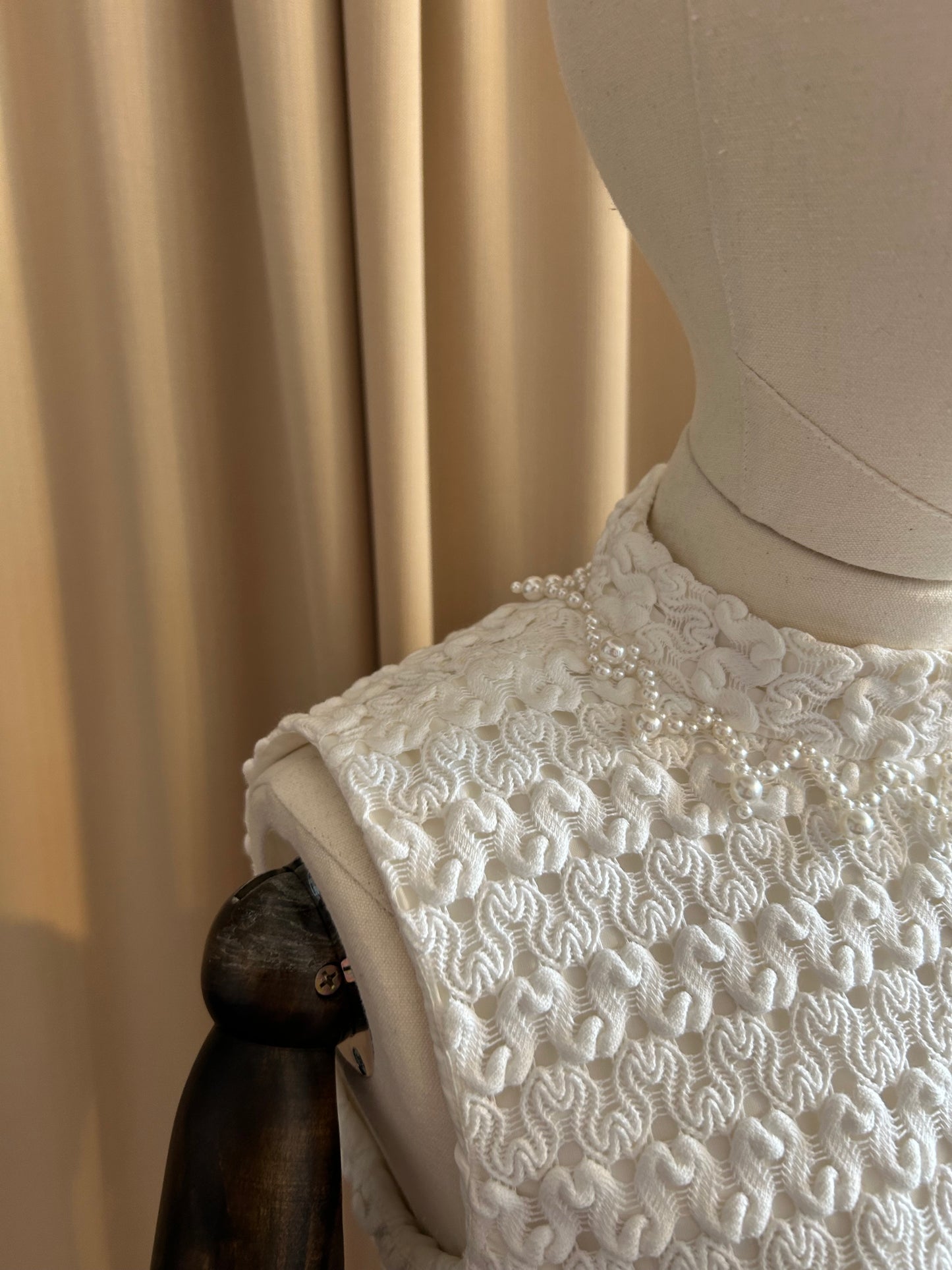 Floor Length Crochet With Pearls