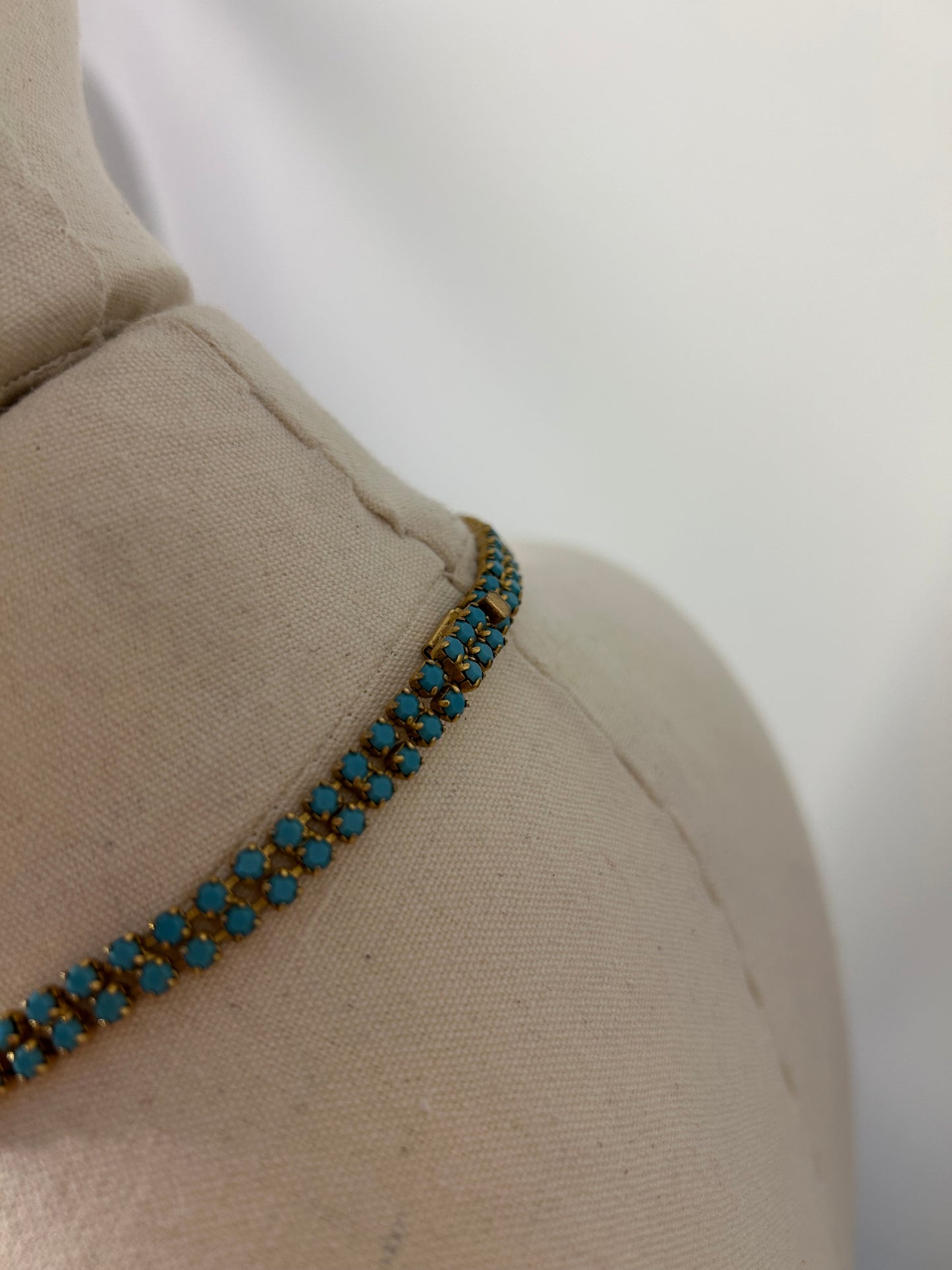 Turquoise Diamanté necklace