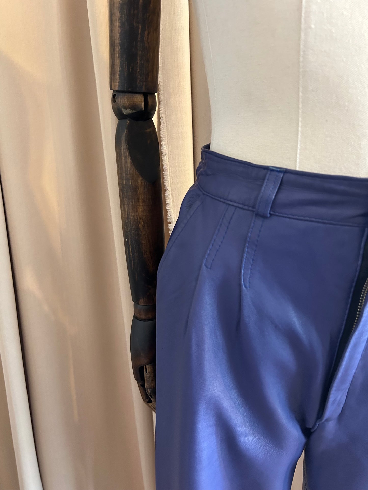 Purple Leather Trousers